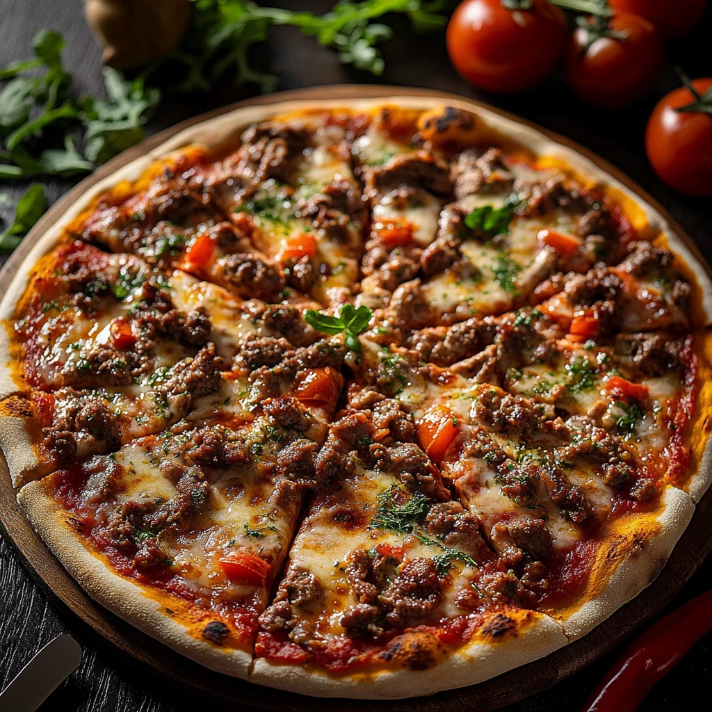 Garniture pizza viande