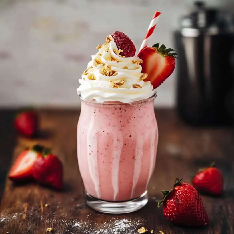 Recette milkshake fraise