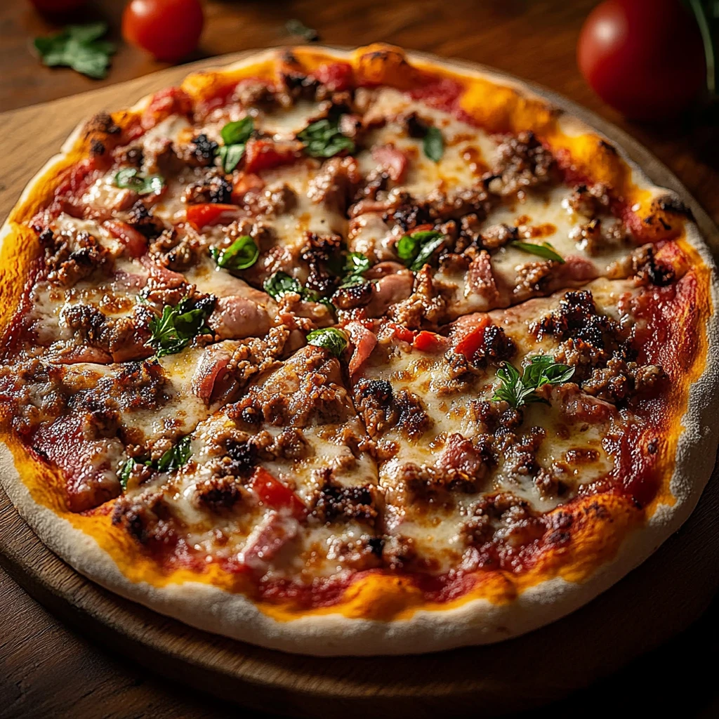 pizza à la viande hachée