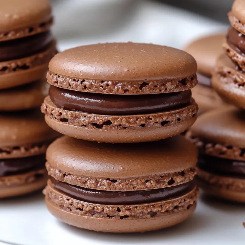 macarons au chocolat